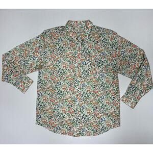 NWOT Orvis Womens Long Sleeve Collared Floral Print Button-Up Shirt Size 12